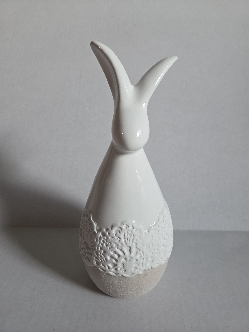 White Ceramic Bunny Figurine